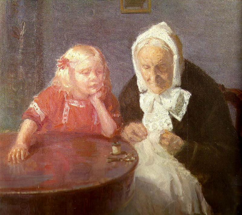 Anna Ancher bedstemor underholdes